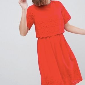 NWT - ASOS Double Layer Skater Midi Dress sz 12